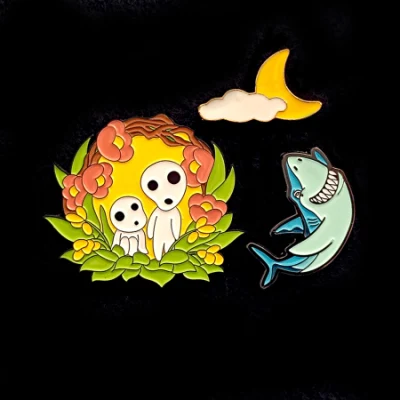 Wholesale Badge Maker Gold Plated Customized Cute Enamel Pins Metal Emblem Custom Logo Enamel Lapel Pin Badges