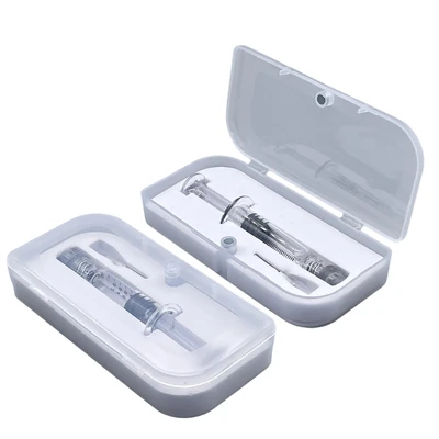 Borosilicate Glass 1 Ml Luer Lock Oil Distillate Syringe with Magnet Gift Case