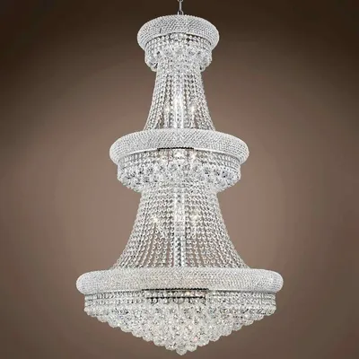 Custom Extra Large Wedding Banquet Hall Hanging Pendant Lights Crystal Chandeliers