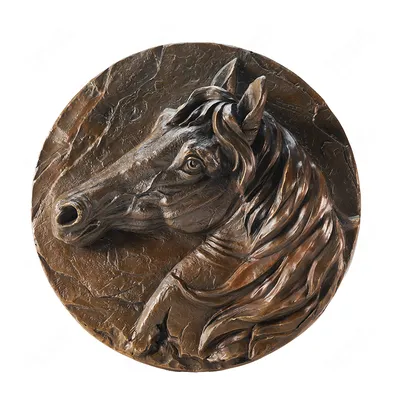 Bronze Horse Head Wall Plaque for Rustic Decor