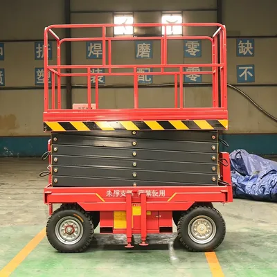 Vertical Mast Scissor Lift Platform 8m Lifting Height 500kg Load Capacity
