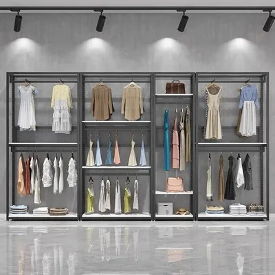 Adjustable Modular Garment Display Rack Multi-Functional Retail Clothing Store Fixtures