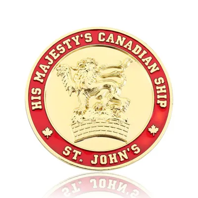 Factory Custom Double Sided Canadian Ship Challenge Coins Custom Logo Gold Souvenir Coins