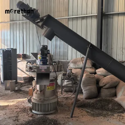 Vertical Ring Die 4-12mm 2-3t/H 110kw 380V Wood Pellet Machine Biomass Pellet Mill Hay Alfalfa Pelletizer Pellet Making Machine Biomass Pellet Machine