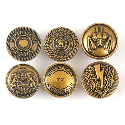 Metal Denim Jean Button Rivet Shank Snap for Gunmetal Skull Multiple Heavy Tack for Skirt Dress and Jacket Jack