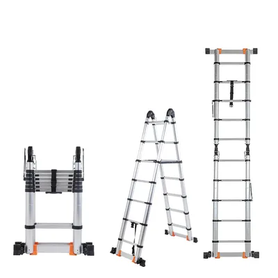 Folding Extension Collapsible Aluminum Telescopic Ladder Foldable