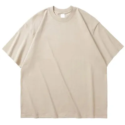 340 GSM Heavy Weight Solid Color Oversized off Shoulder Baggy Custom Logo 100% Cotton T-Shirt