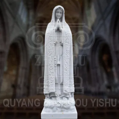 Religious Sculpture for Garden Decoration, Marble Stone Virgin Mary Statue