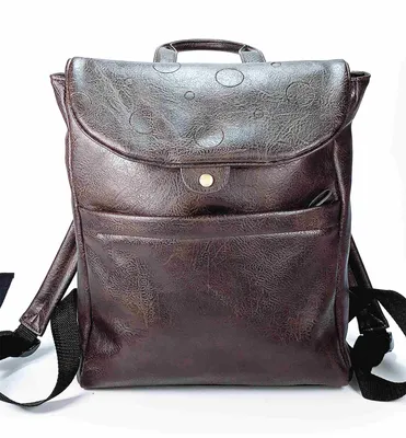 Embossed PU Leather Backpack for Ladies with Large Capacity Fashion Bag