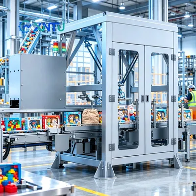 Delta Robot with Vision System for Case Packing on Conveyor Line