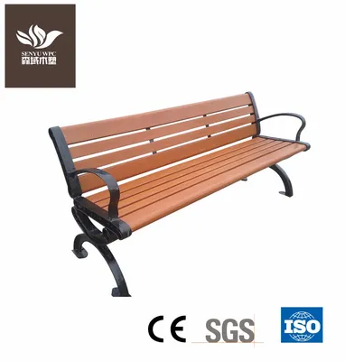 Public WPC Outdoor / Garden Furniture Waiting Bench Chair