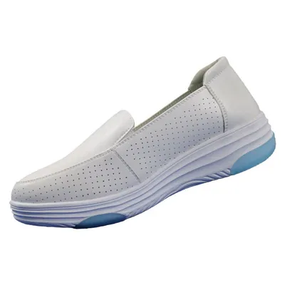 High Elasticity Odor Resistant White Nurse Work Shoes for Hemodialysis Room