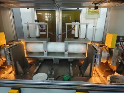 Industrial High Velocity High Flow Pneumatic Pleated Filter Element End Cap Welder