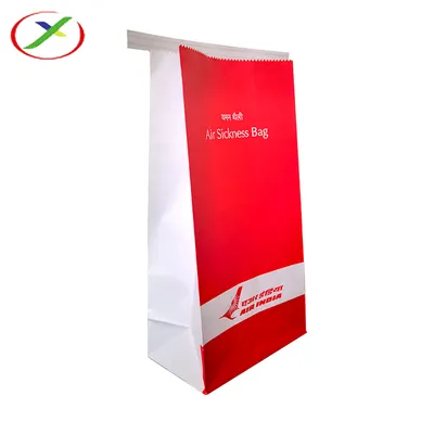 Custom Full Print Disposable Air Sickness Bag with Tin Tie