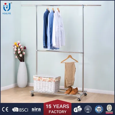 Heave Duty Shop Use Garment Clothes Rail Rack for Sale