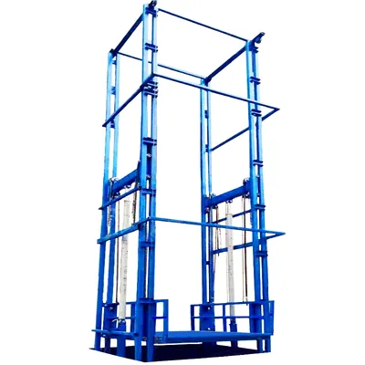Guide Rail Cargo Lift Mounted Electric Hydraulic Warehouse Goods Lift
