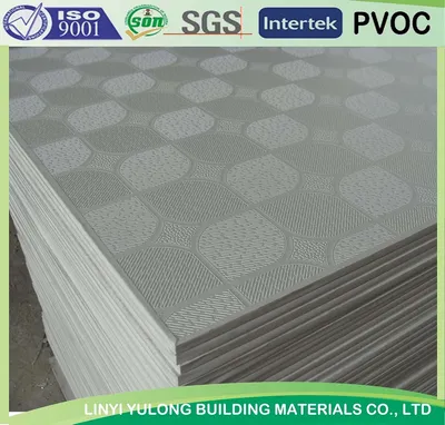 2014 New Design PVC Laminated Gypsum Ceiling Tile/ Board with Aluminium Foil Back