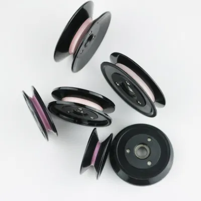Mirror Polishing Coil Winder Pulley Nylon Flanged Pulleys Plastic Guide Wheel