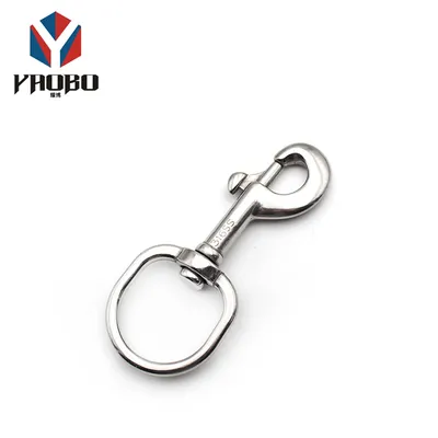 Sleek Customizable Stainless Steel Handbag with Brass Snap Hook