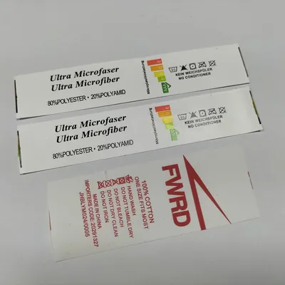 Wholesale Printed Clothing Labels Custom Wash Care Logo Tags for Clothes Label