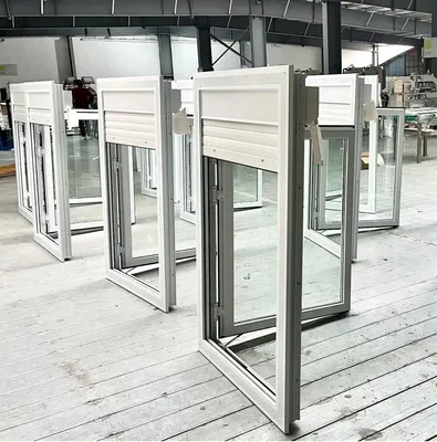 Manual Operated PVC Shutter with Alu Adjustable Blinds