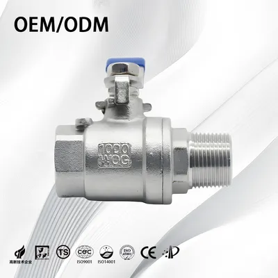Stainless Steel Industry/Mini/Piece/High Pressure/2PC/Float/Flow Control/Manual/Thread Ball Valve with PTFE for Gas/Water Tank