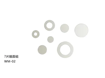 7PCS Silver Mirror with Hole