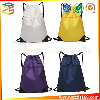 Colors Nylone PP Cloth Backpack with Rope Tie