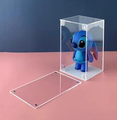 Customise Clear Dustproof Acrylic Display Box Case with Magnetic Door Cover