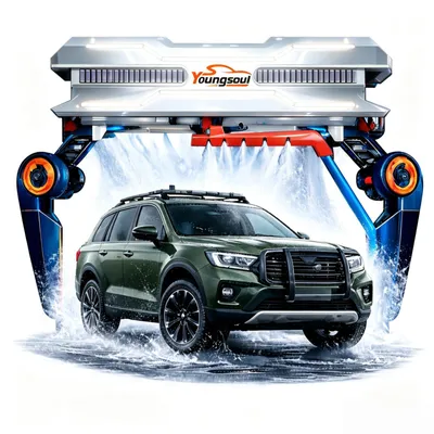 360° Fully Automatic Unmanned Car Wash Machine with Dryer for Parking Lot