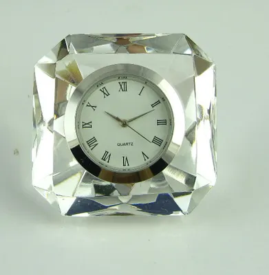 Office Decoration Wholesale Crystal Table Clock