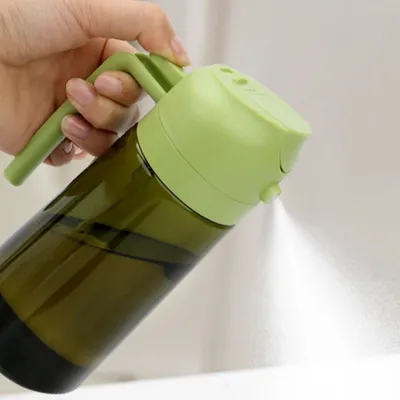 Adjustable Mist Oil Sprayer One Key 2 in 1 Bottle for Cooking Grilling Salad Prep