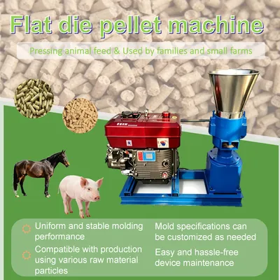 Electric Flat Die Pellet Machine Mini Flat Die Pellet Machine