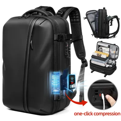 Multifunction Dry-Wet Separation Tsa Lock Waterproof One-Click Compression Men's Backpack for Travel