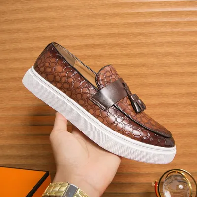 46 Casual Shoe Men Fashion Shoes Footwear Slip on Thick Sole Men Casual Dress Loafer Shoes
