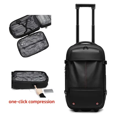 Dry-Wet Separation Tsa Lock Laptop Compartment One Button Vacuum Compression Backpack