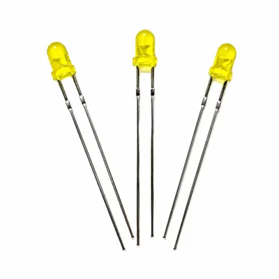 3mm Yellow DIP LED Diode Through Hole Light Beads for Electronic Indicator