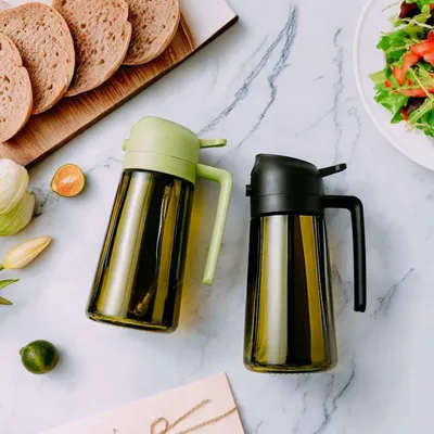 Low Oil Control Sprayer One Key Switch 2 in 1 Bottle for Healthy Home Cooking Use