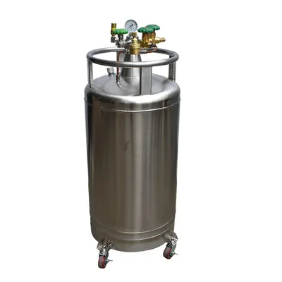 Self Pressurized Liquid Nitrogen Container Stainless Steel Discharge Dewar