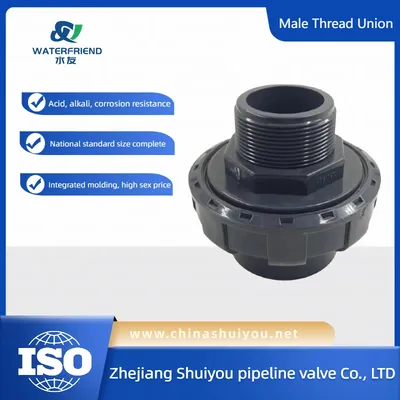 Pipe System Connector Plastic PVC Male Thread Union