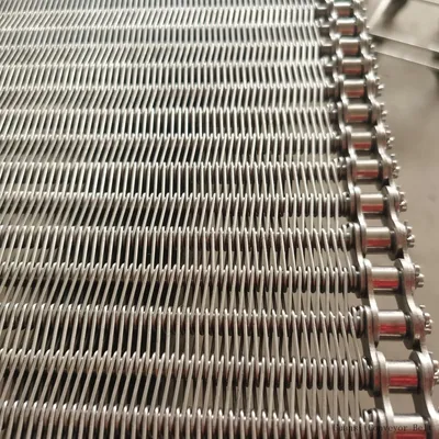 Chain Link Ss Spiral Wire Mesh Conveyor Belt for Oven Drying