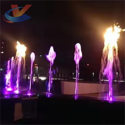 Decorative Music Dancing Fountains Fire Water Fountain with Lighting Nozzle