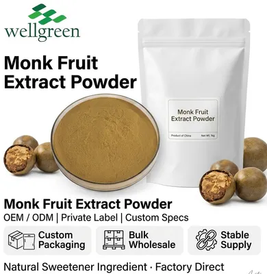Monk Fruit Extract Luo Han Guo Natural Sweetener Powder Momordica Charantia Mogroside