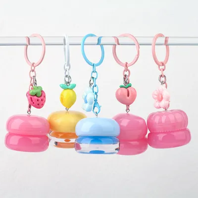 Custom Logo Moisturizing Vegan Lip Care Balm Keychain Fruit Hydrating Natural Strawberry Lip Balm Pink Lip Mask