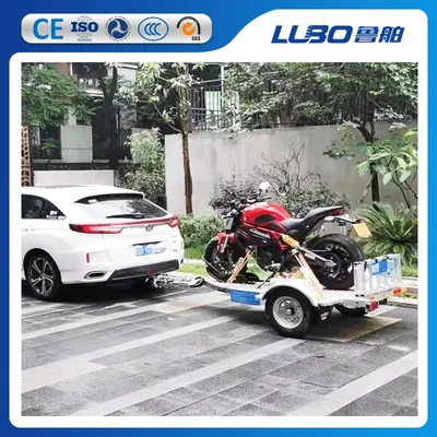 Hot DIP Galvanized Silver Motorcycle Trailer
