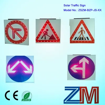 LED Flashing Solar Road Sign / Solar Signage / Traffic Signage