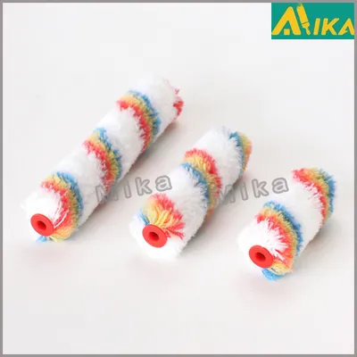 Rainbow 6 Strips Acrylic Multi-Sizes Mini Paint Roller Refills