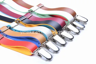 High Quality PU Leather Clip-on Suspender Multi Colors in Stock