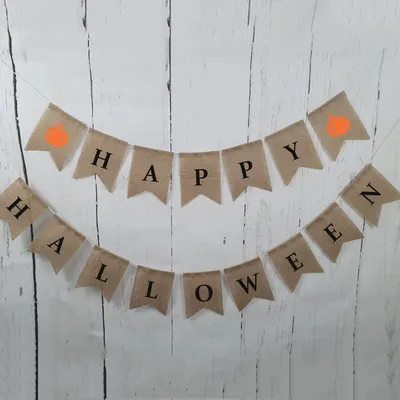 Custom Quality Hessian Jute Banner Birthday Party Burlap Banners Pieces
