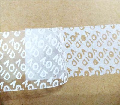 Pet White Anti-Fake Label Security Sticker Void Material No-Residue Sticker Packing Label Wrapping Material
